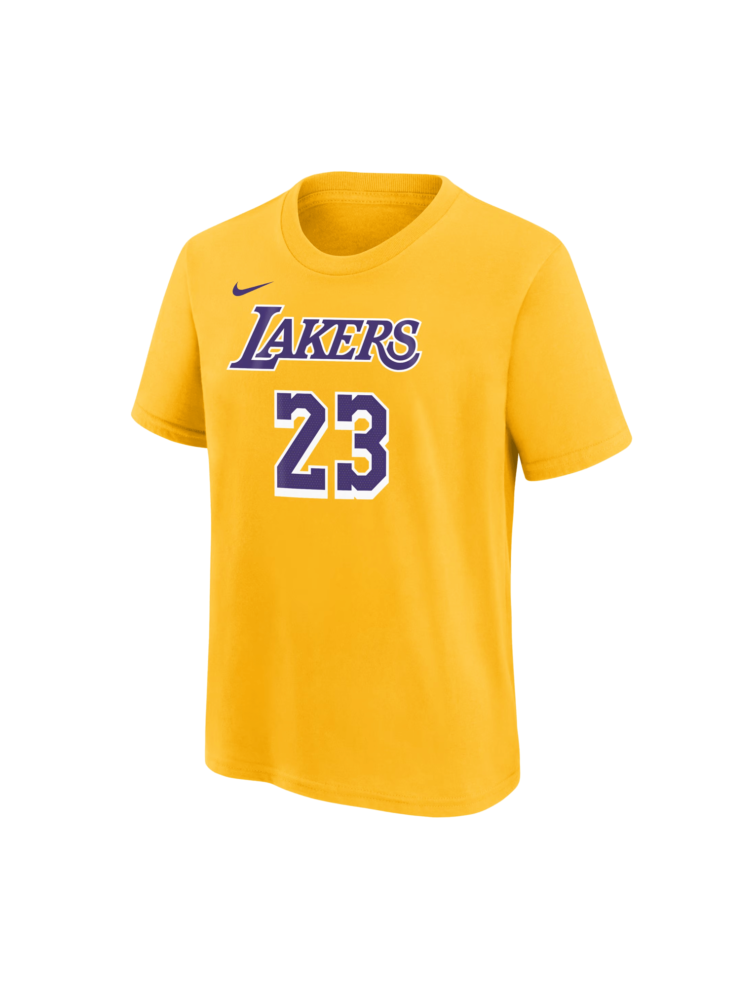 Nike T-Shirts Youths LeBron James Los Angeles Lakers Nike NBA Icon T-Shirt - Yellow