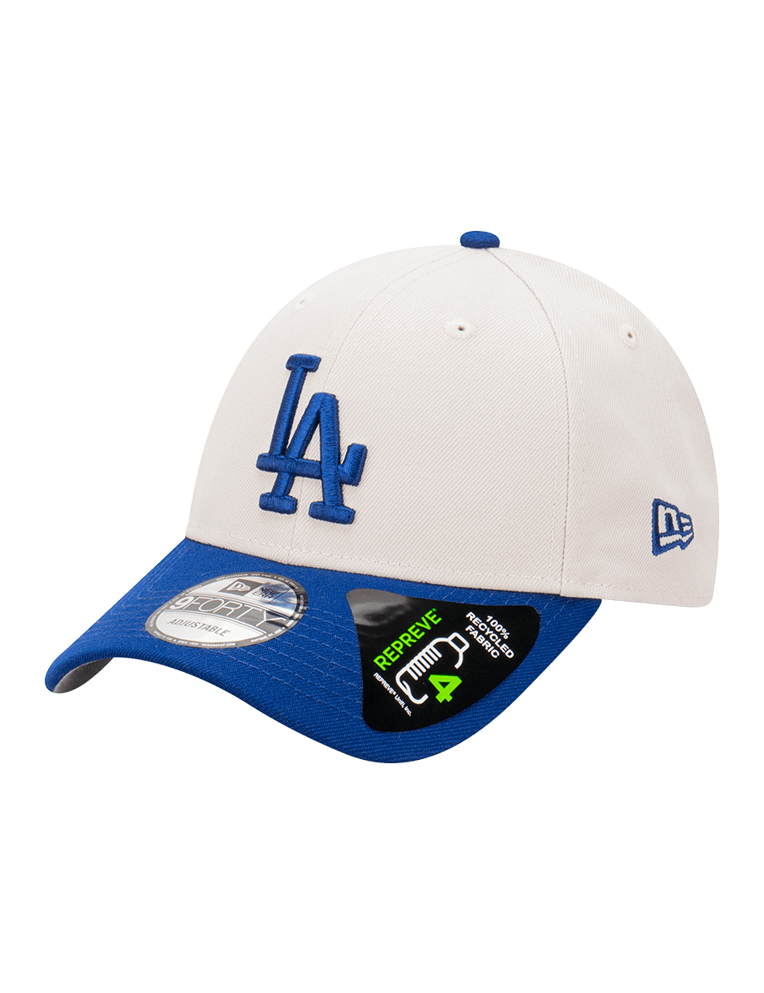 New Era Caps Youths Youths Los Angeles Dodgers New Era MLB Team 2 Tone Repreve 9FORTY Strapback Hat - Stone