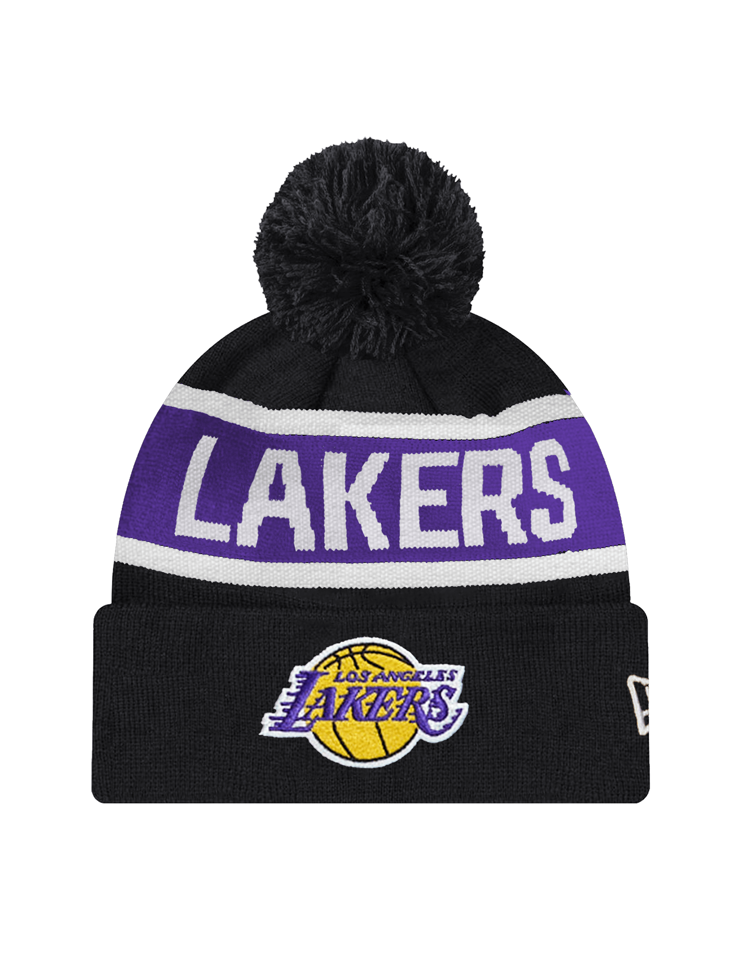 New Era Beanies Youths Youths Los Angeles Lakers New Era NBA Spell Out Knit Beanie - Black