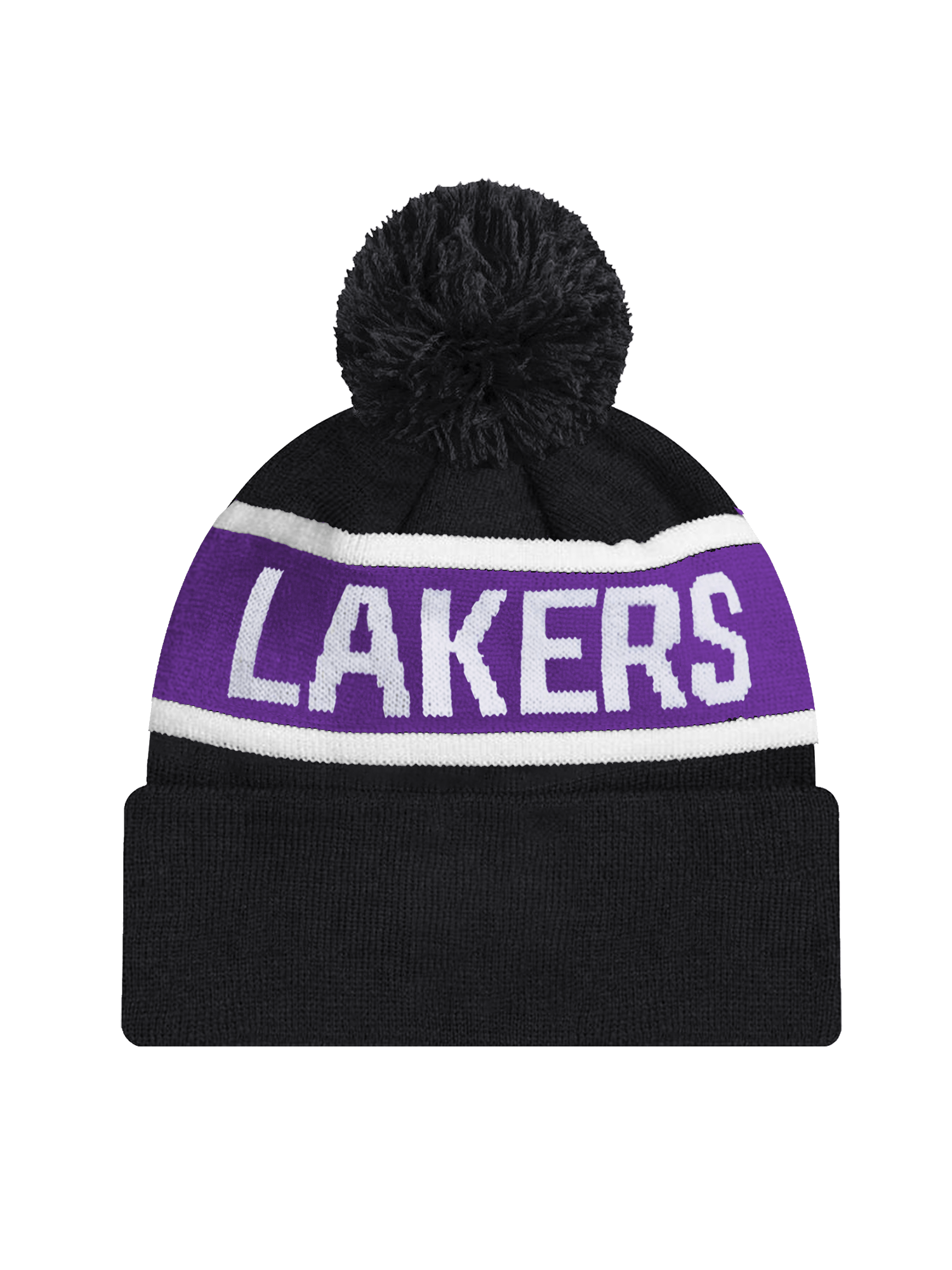 New Era Beanies Youths Youths Los Angeles Lakers New Era NBA Spell Out Knit Beanie - Black