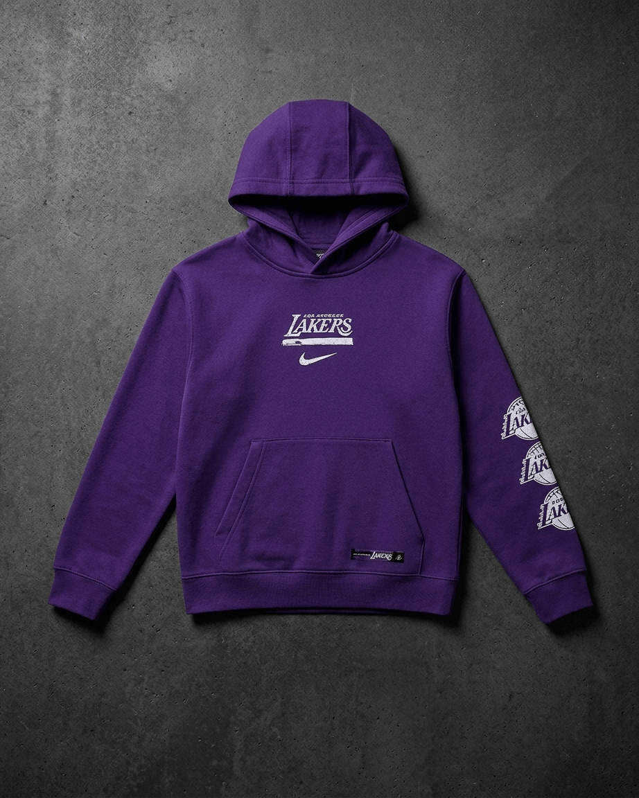Nike Jumpers Youths Los Angeles Lakers Nike NBA Prime Courtside Hoodie Jumper - Purple