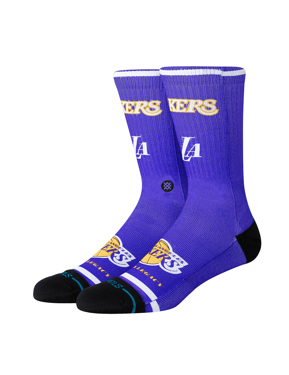 Stance Socks Medium (6-8.5 US) Youths Los Angeles Lakers Stance NBA Statement Crew Socks