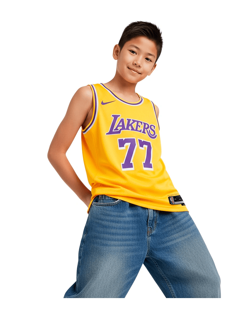 Nike Jerseys Youths Luka Doncic Los Angeles Lakers Nike NBA Icon Jersey - Yellow