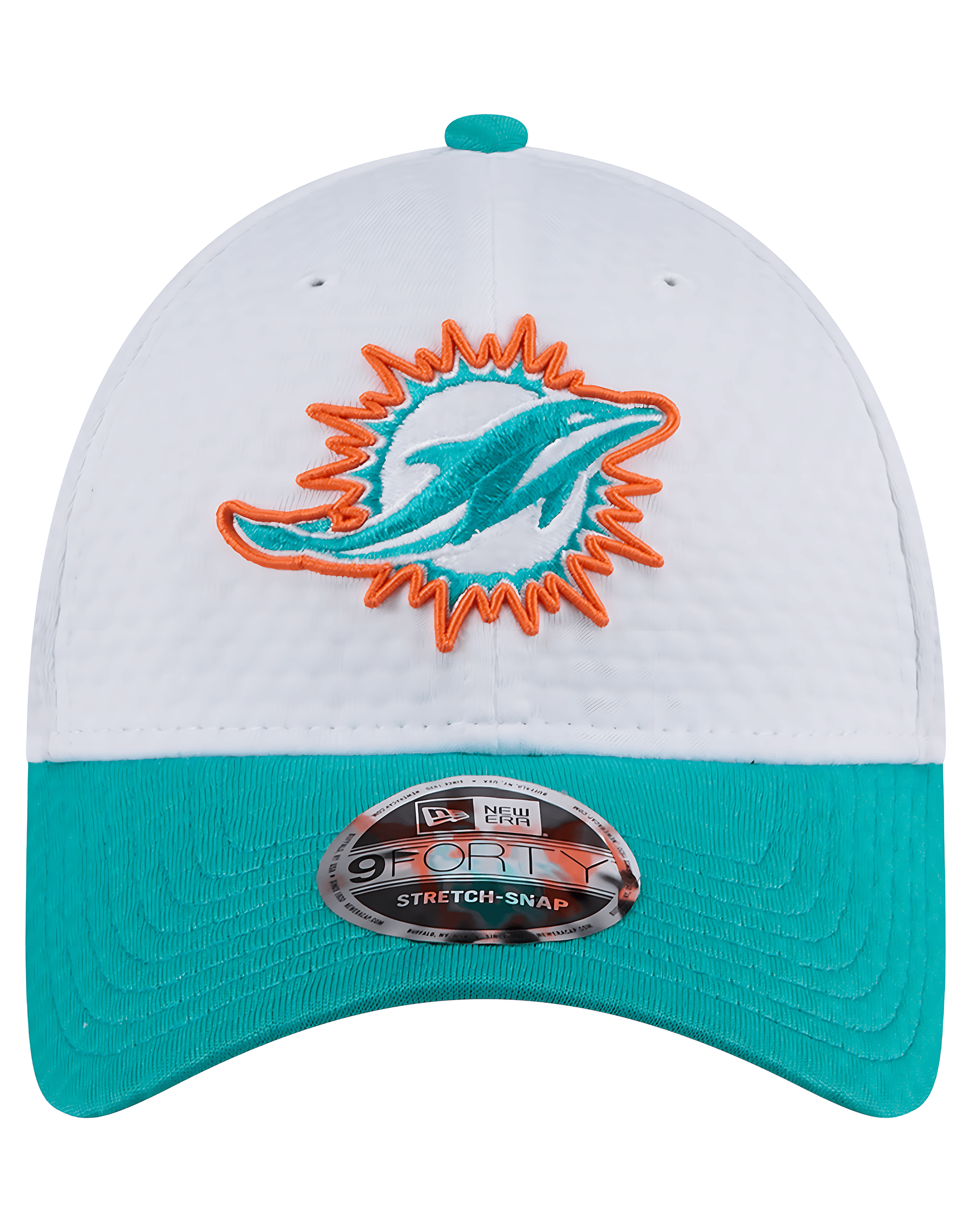 New Era Caps Youths Youths Miami Dolphins New Era NFL 24 Training 9FORTY Snapback Hat - White