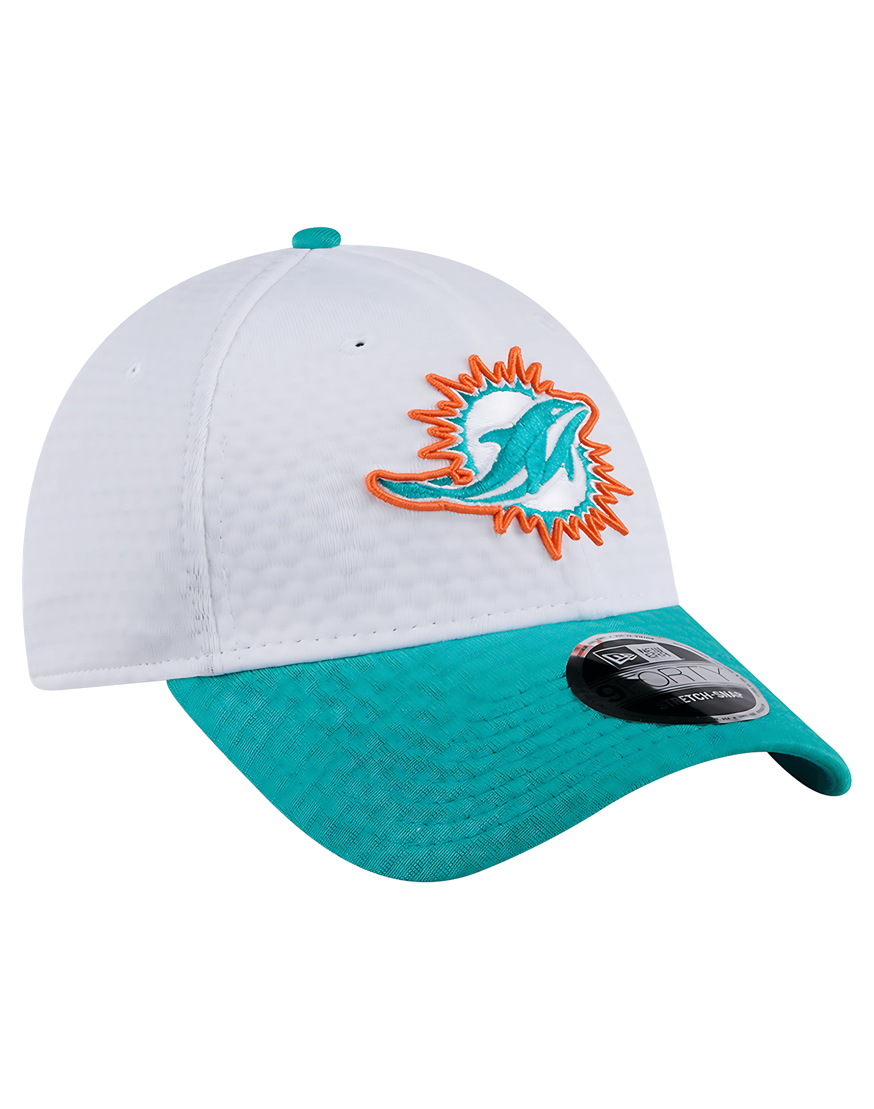 New Era Caps Youths Youths Miami Dolphins New Era NFL 24 Training 9FORTY Snapback Hat - White