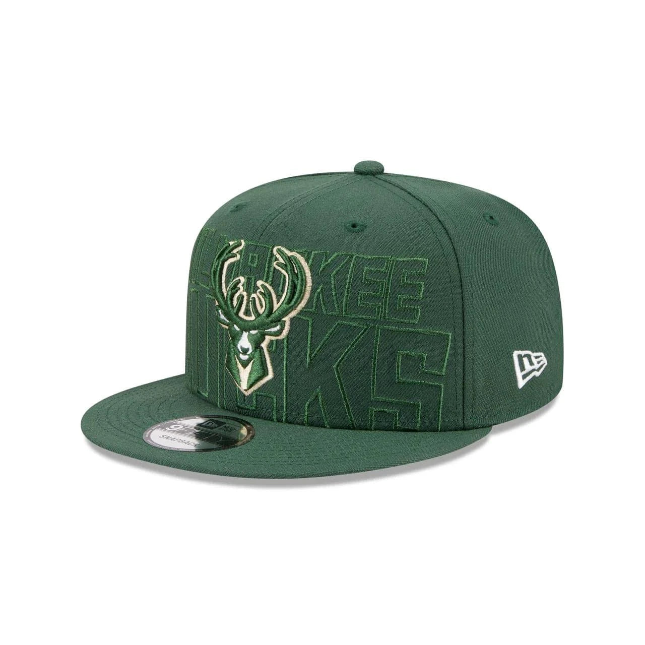 New Era Caps Youths Youths Milwaukee Bucks New Era NBA 23 Draft 9FIFTY Snapback Hat - Green