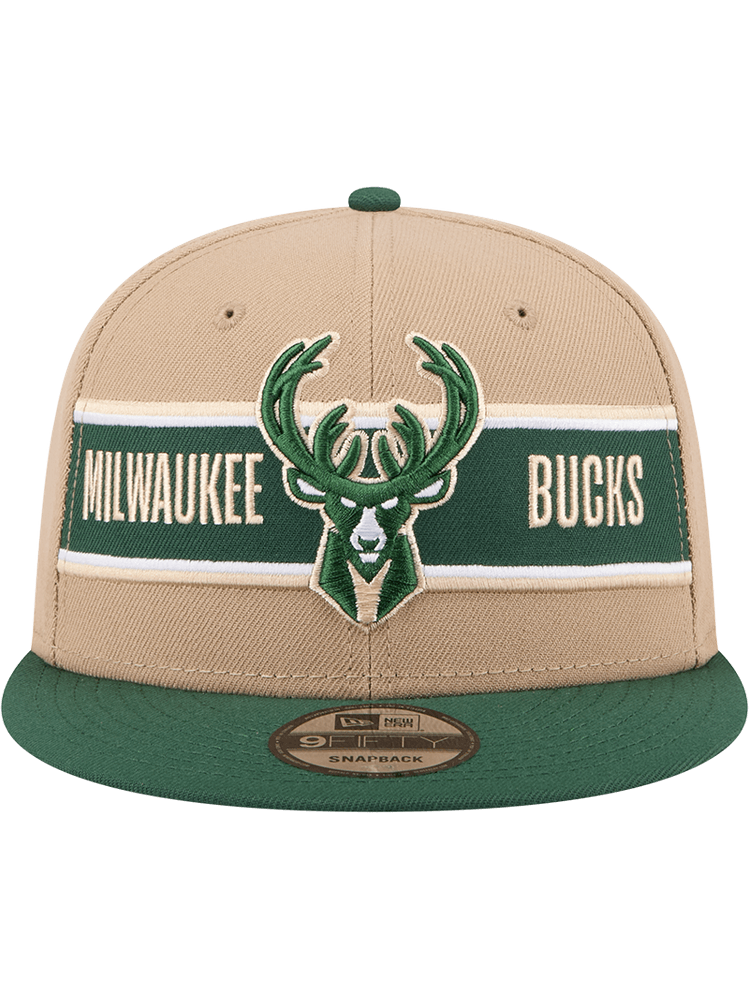 New Era Caps Youths Youths Milwaukee Bucks New Era NBA 24 Draft 9FIFTY Snapback Hat - Tan