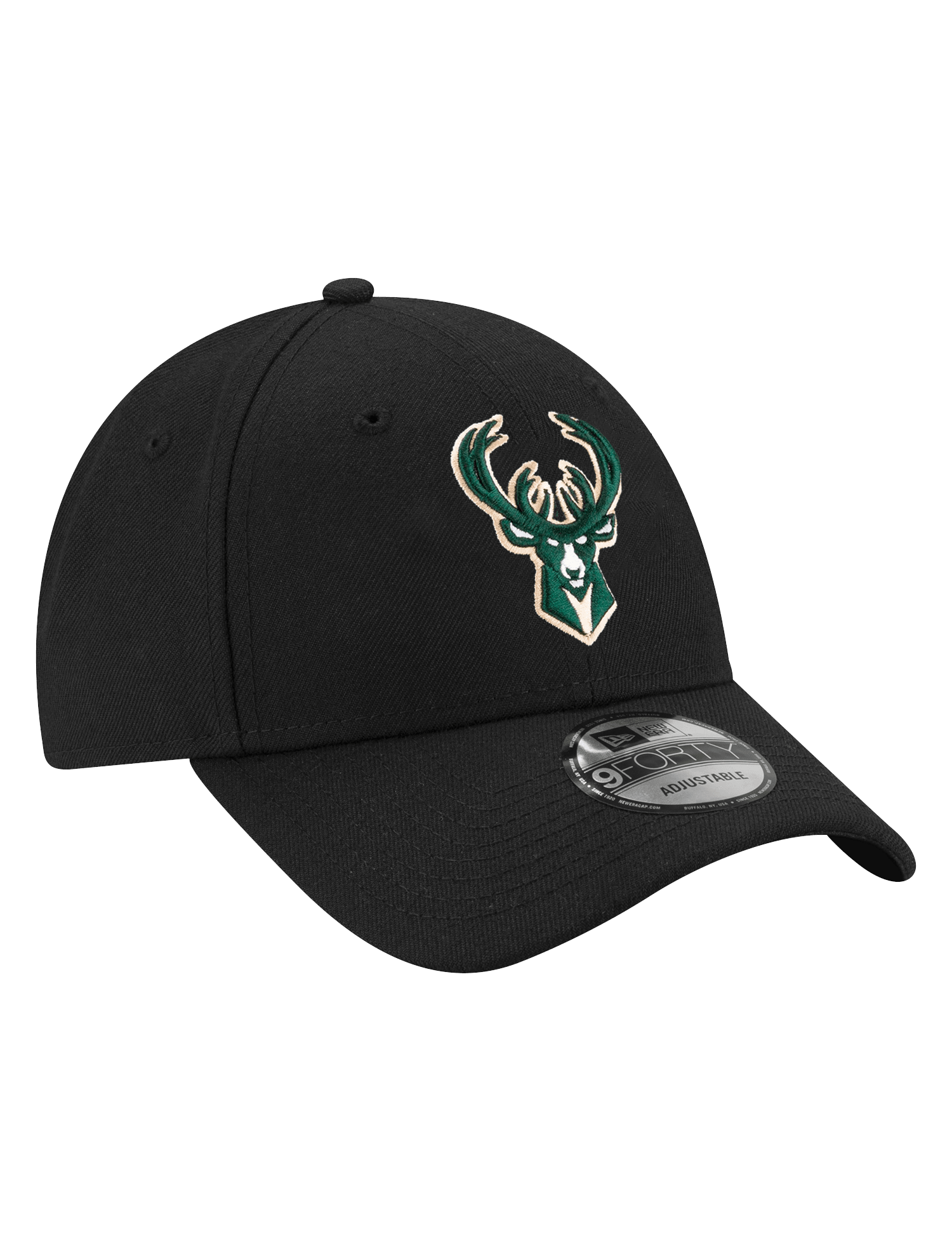 New Era Caps Youths Youths Milwaukee Bucks New Era NBA Team 9FORTY Hat - Black