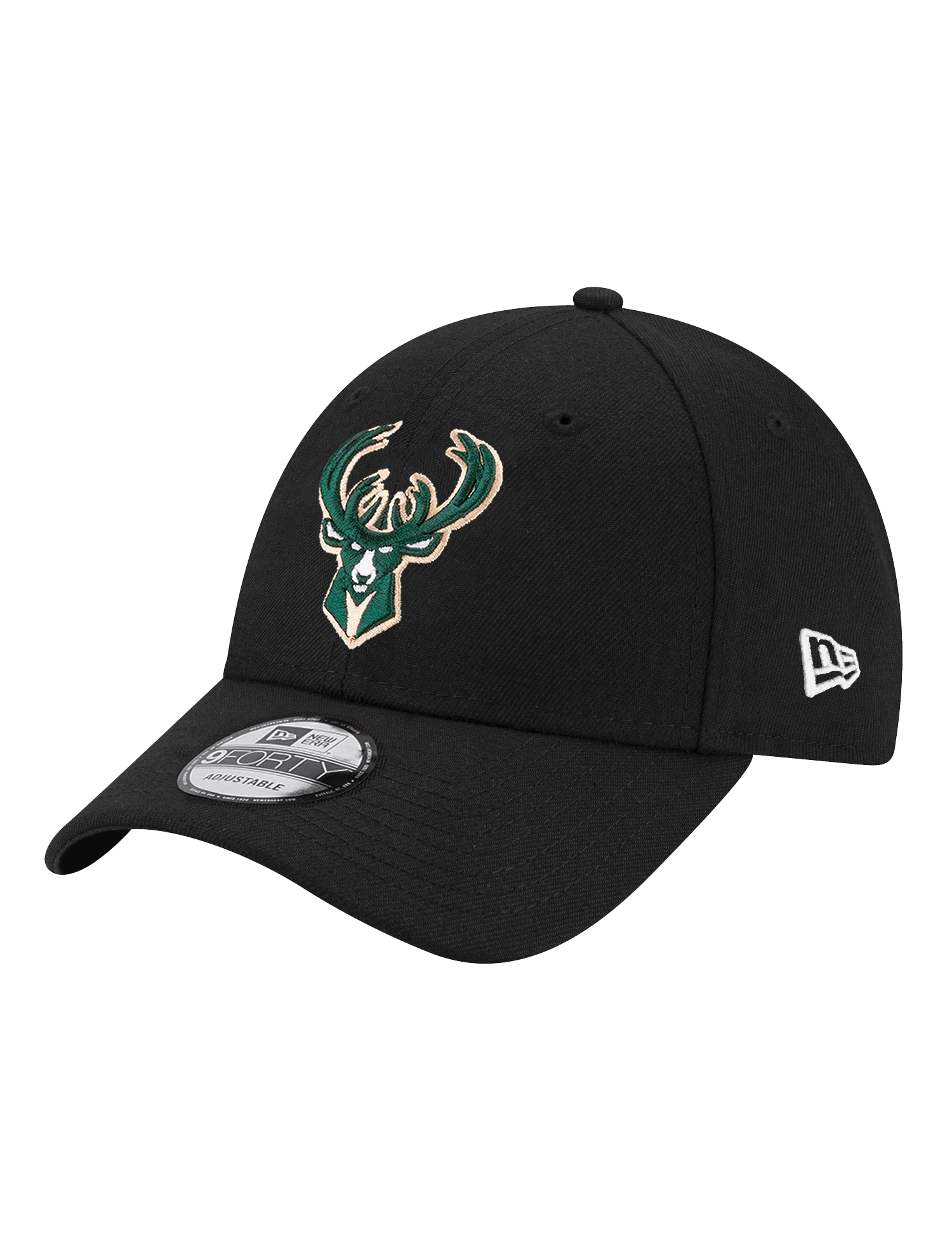New Era Caps Youths Youths Milwaukee Bucks New Era NBA Team 9FORTY Hat - Black
