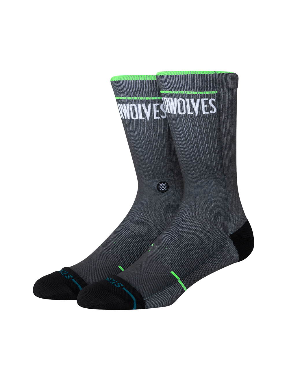 Stance Socks Medium (6-8.5 US) Youths Minnesota Timberwolves Stance NBA Statement Crew Socks
