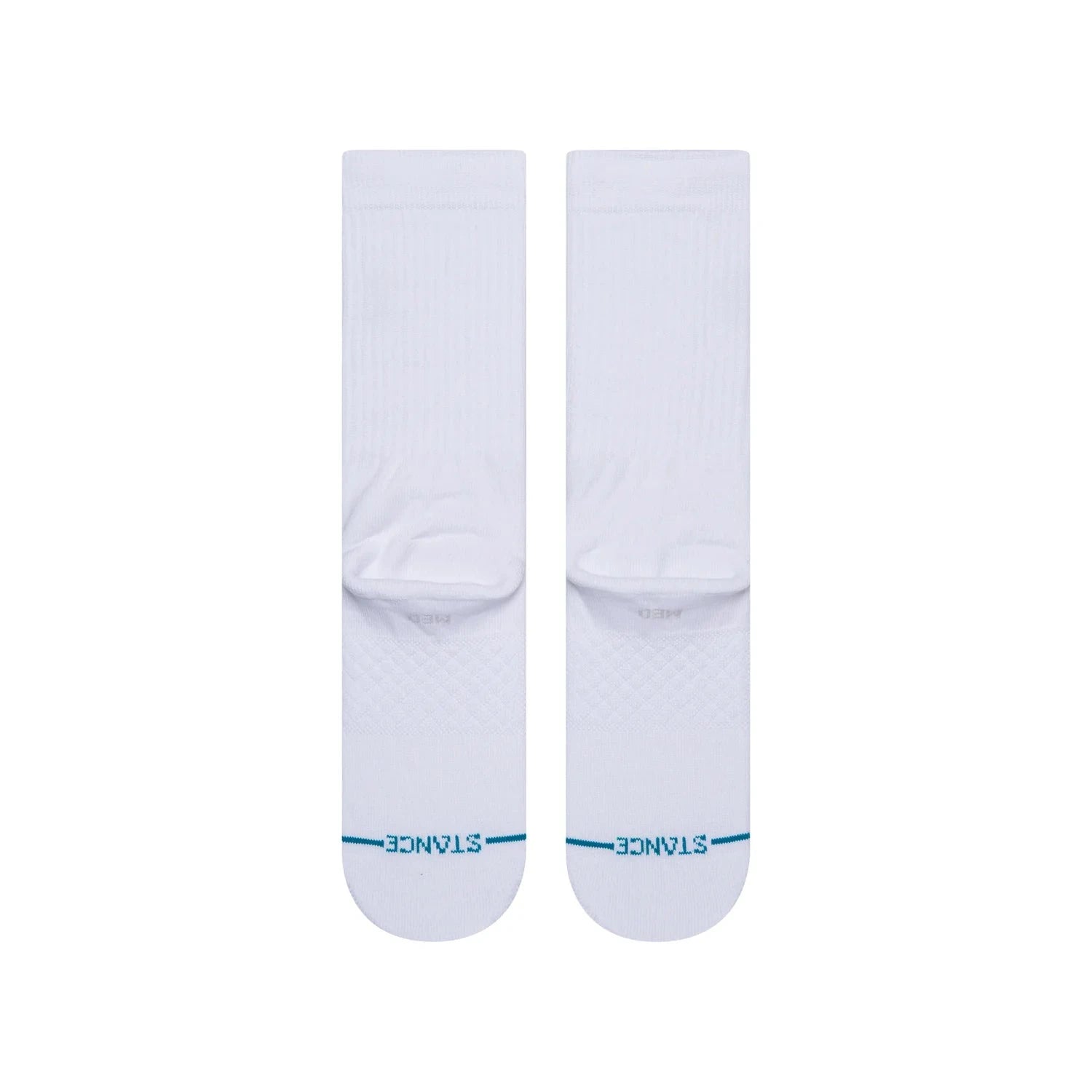 Stance Socks Medium (6-8.5 US) Youths NBA Logoman Stance Black & White Crew Socks - White