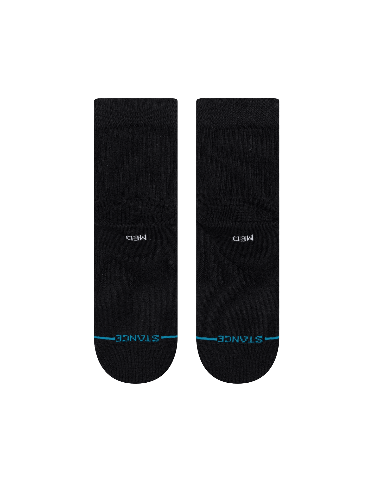 Stance Socks Medium (6-8.5 US) Youths NBA Logoman Stance Black & White Quarter Socks - Black