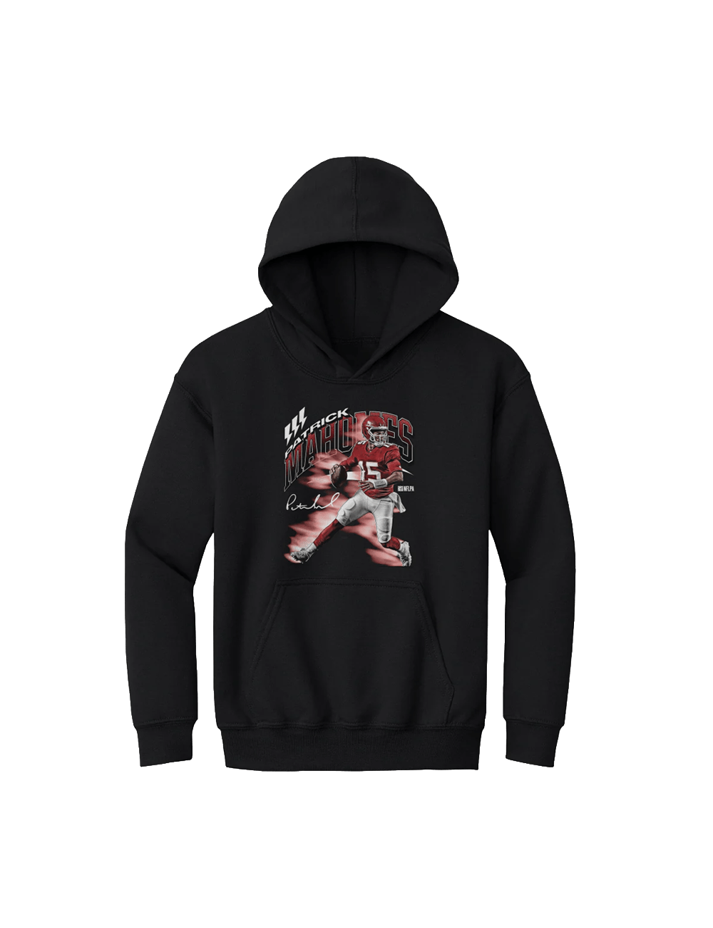 500 Level Jumpers Youths Patrick Mahomes Kansas City Chiefs 500 Level NFL Retro Hoodie Jumper - Red