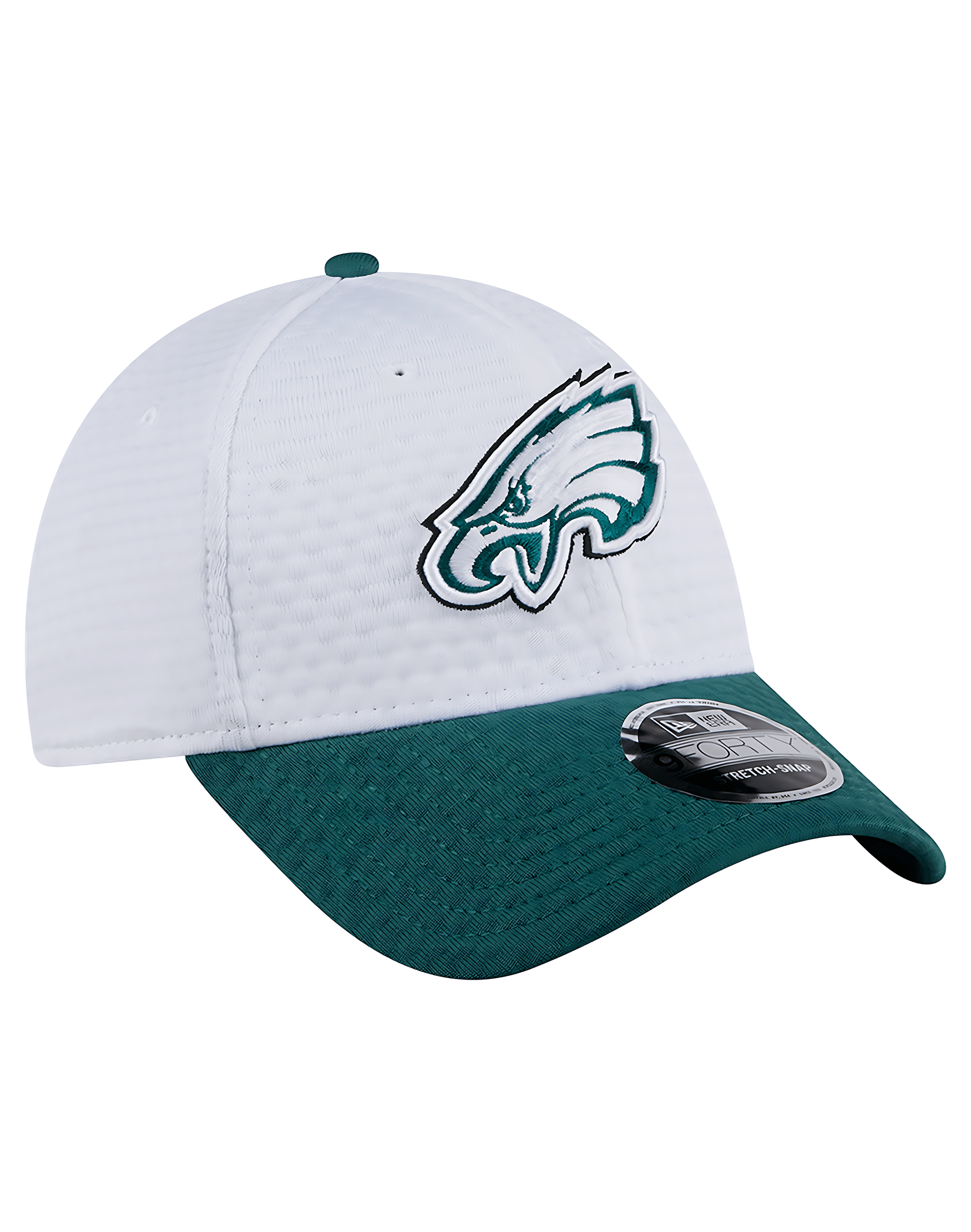 New Era Caps Youths Youths Philadelphia Eagles New Era NFL 24 Training 9FORTY Snapback Hat - White