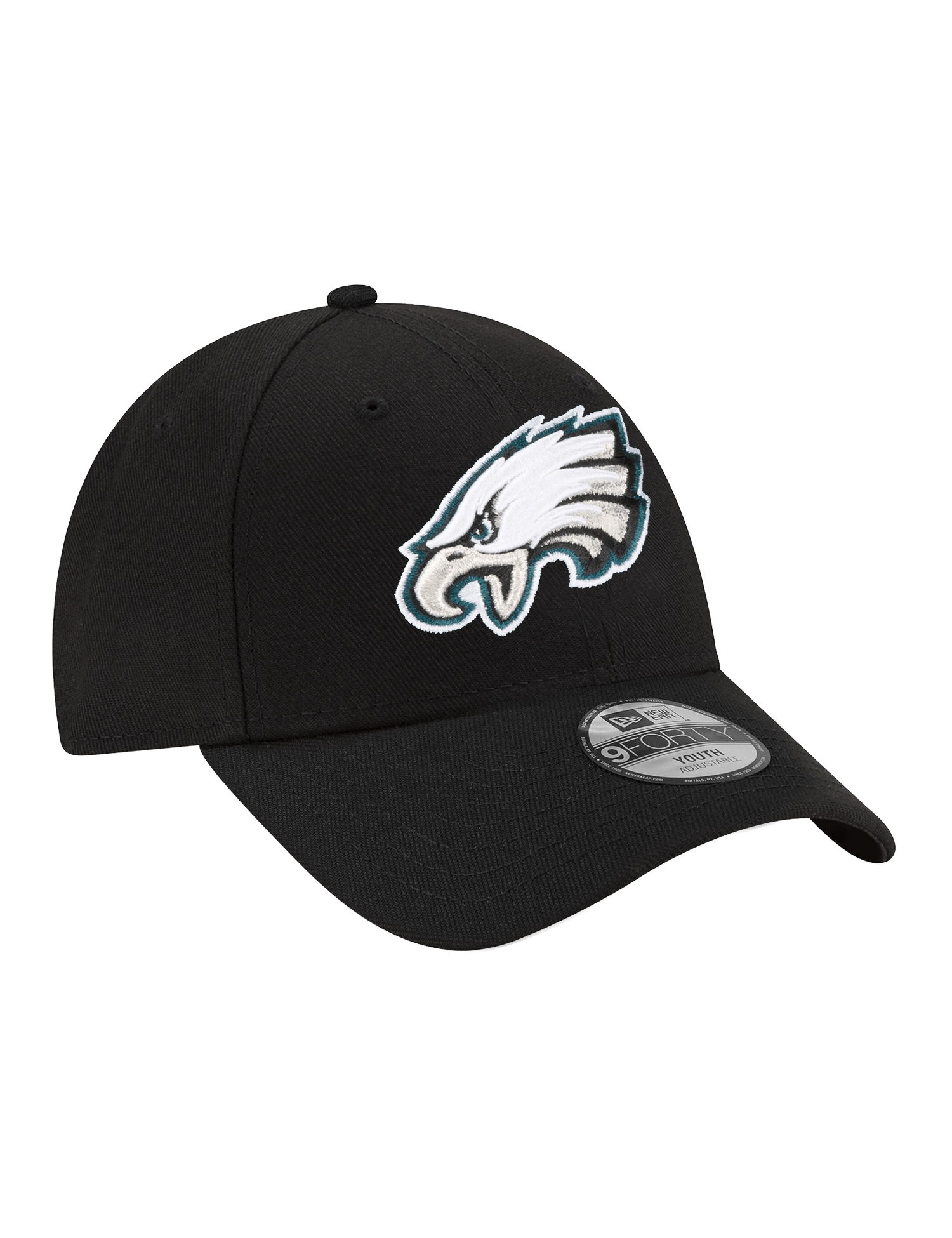New Era Caps Youths Youths Philadelphia Eagles New Era NFL Team 9FORTY Hat - Black