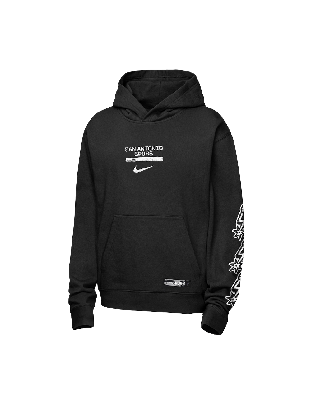 Nike Jumpers Youths San Antonio Spurs Nike NBA Prime Courtside Hoodie Jumper - Black