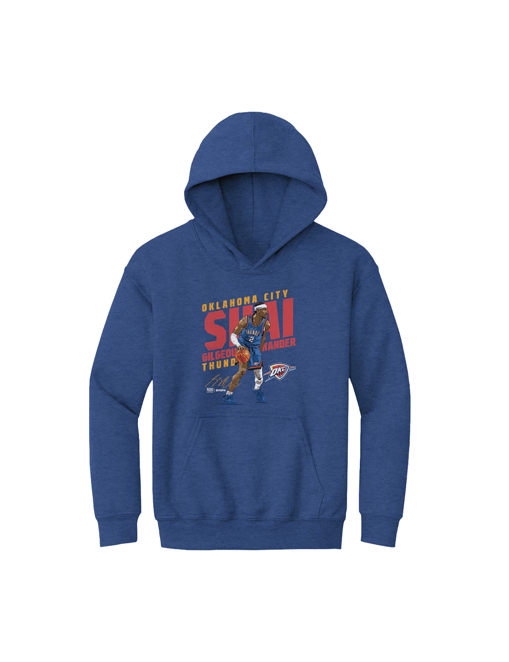 500 Level Jumpers Youths Shai Gilgeous-Alexander Oklahoma City Thunder 500 Level NBA Slant Hoodie Jumper - Blue