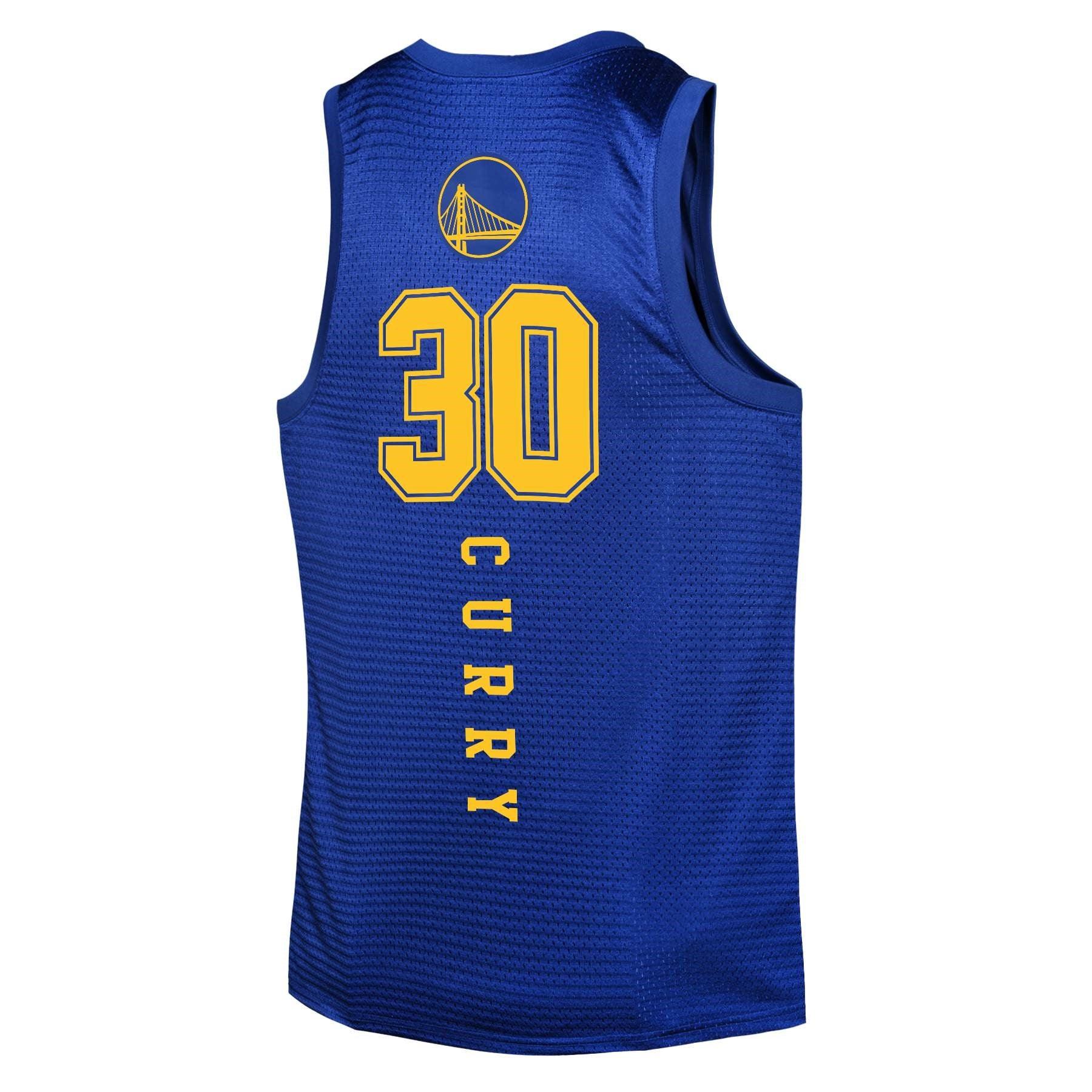 NBA Essentials Jerseys Youths Steph Curry Golden State Warriors NBA Essentials Mesh Jersey - Blue