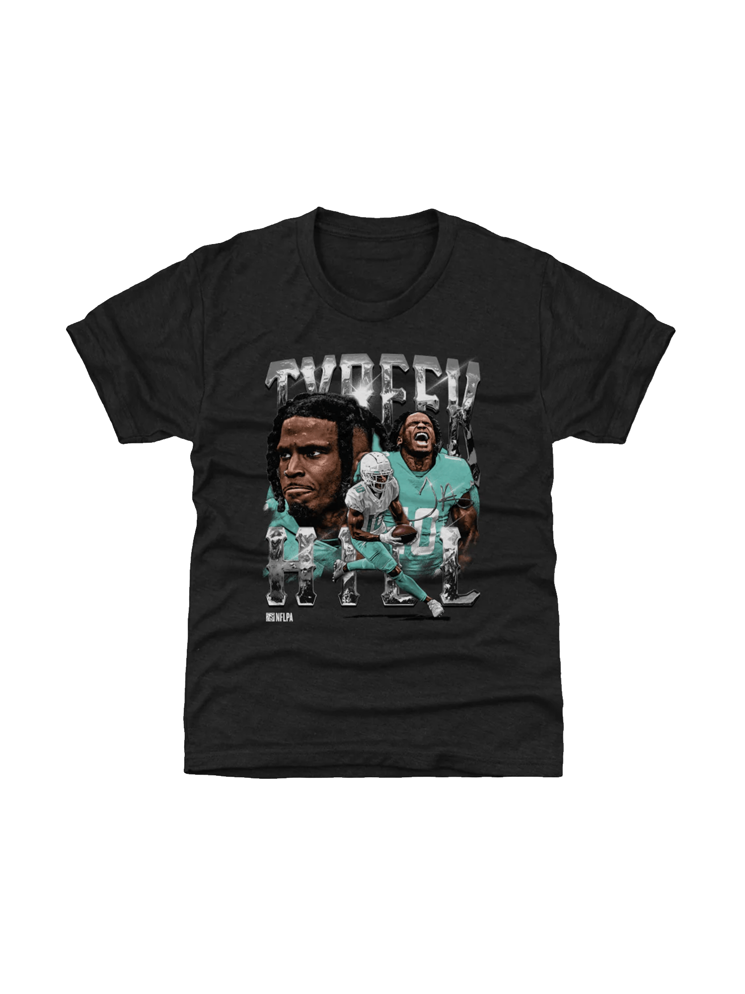 500 Level T-Shirts Youths Tyreek Hill Miami Dolphins 500 Level NFL Homage T-Shirt - Tri Black