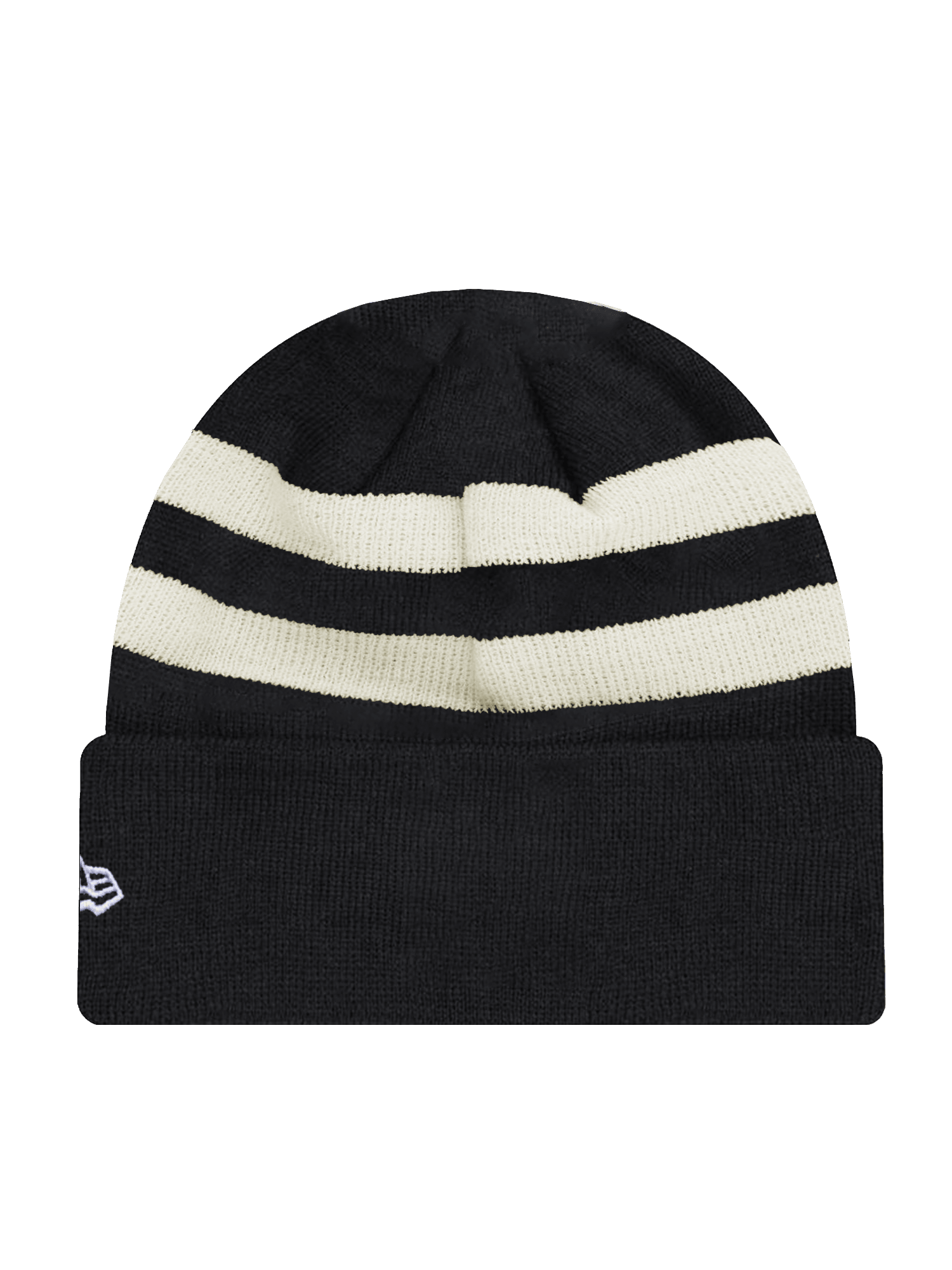 San Francisco 49ers New Era NFL Ivory Stripe Knit Beanie - Black
