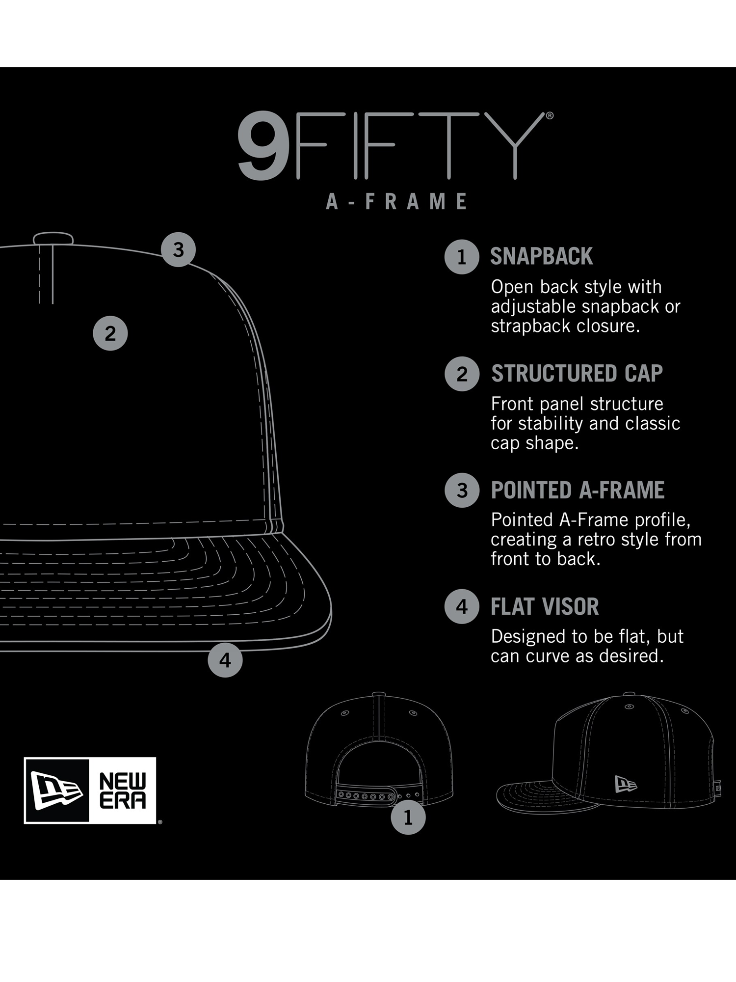 San Francisco 49ers New Era NFL 25 Draft Pre-Curved 9FIFTY A-Frame Snapback Hat - Black