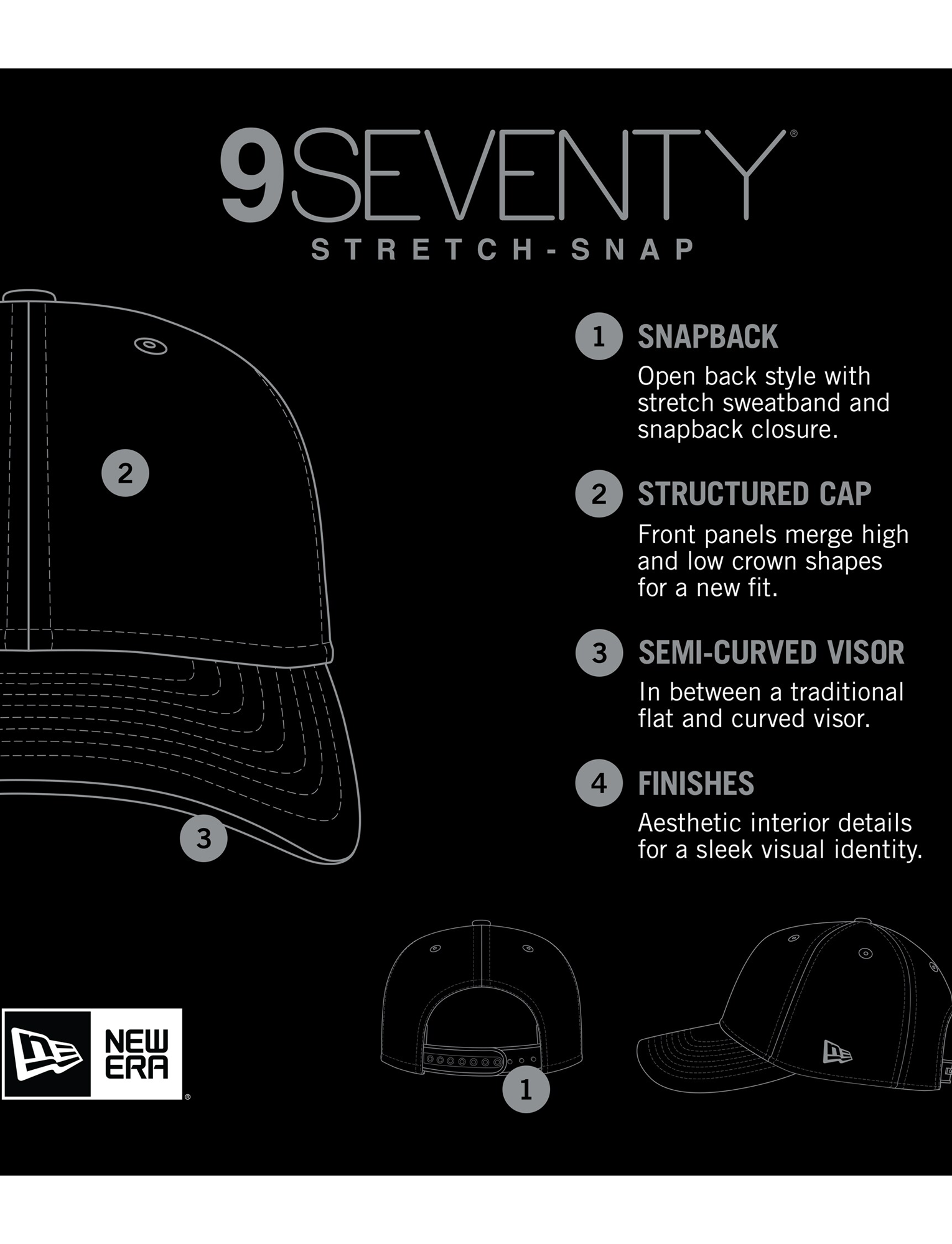 Baltimore Orioles New Era MLB City Connect 9SEVENTY Stretch Snapback Hat - Black