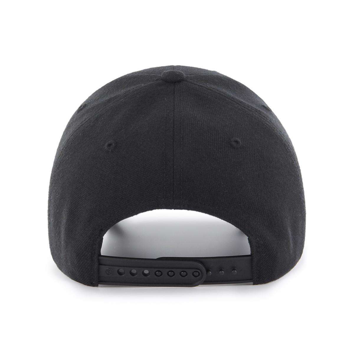 Boston Red Sox '47 MLB Black On Black MVP Snapback Curve Hat
