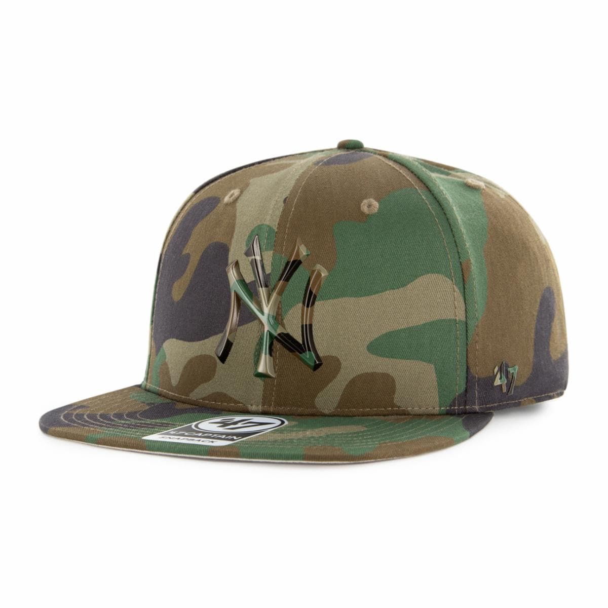 New York Yankees ‘47 MLB Caster Camo Captain Snapback Hat