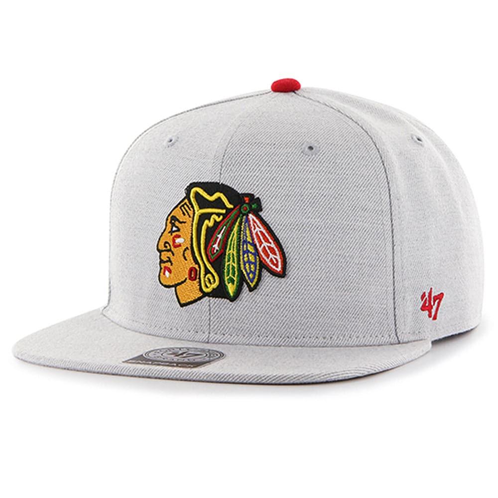 Chicago Blackhawks '47 NHL Boreland Captain Snapback Hat - Heather Grey
