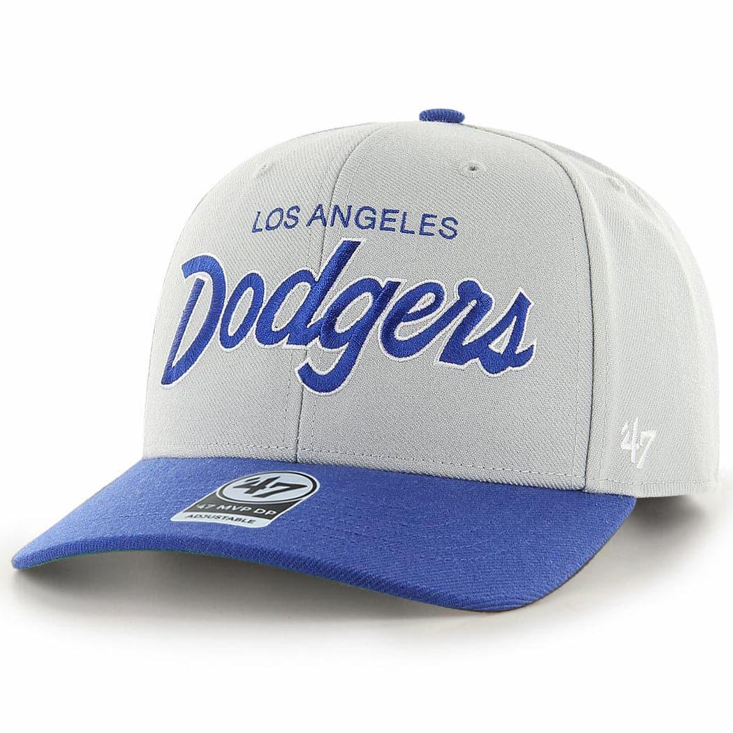 Los Angeles Dodgers ‘47 MLB Replica Script MVP DP Pre-Curved Snapback Hat - Grey