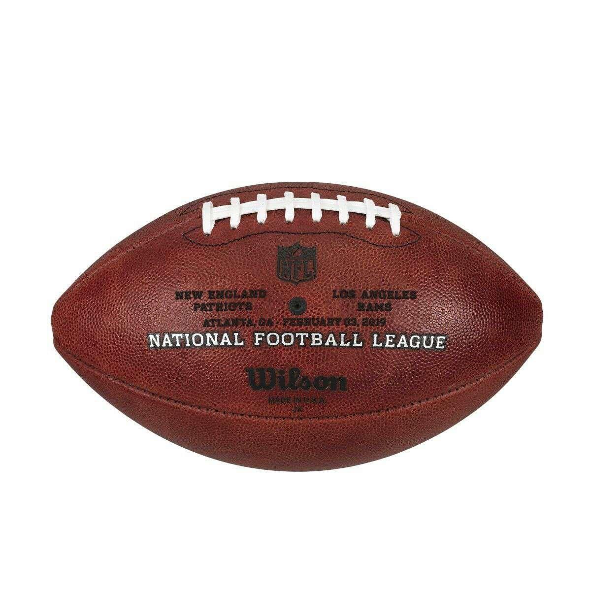 New England Patriots Wilson NFL Super Bowl LIII Leather Game Football
