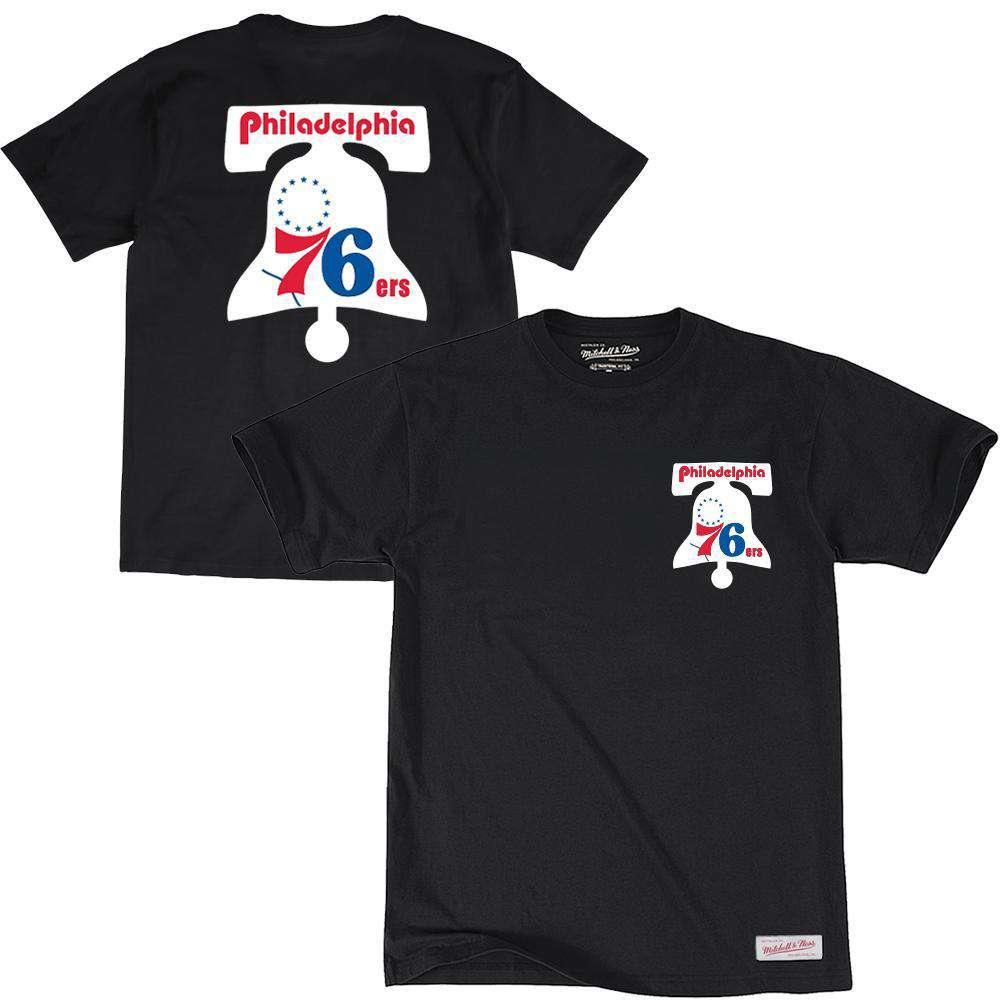 Philadelphia 76ers Mitchell & Ness NBA Retro Repeat T-Shirt - Black