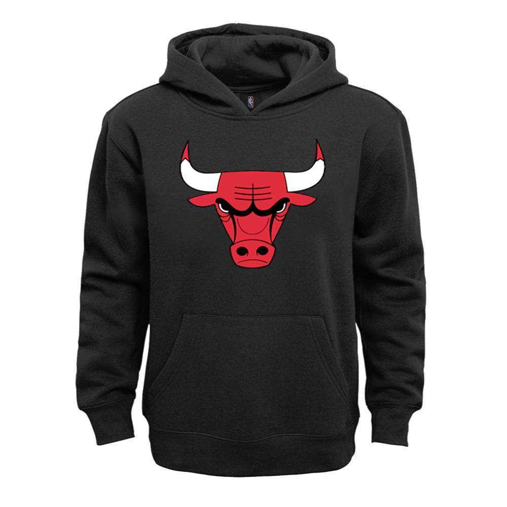 Youths Chicago Bulls Outerstuff NBA Primary Logo Hoodie Jumper - Black
