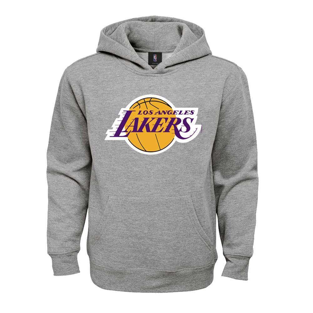 Youths Los Angeles Lakers Outerstuff NBA Primary Logo Hoodie Jumper - Grey