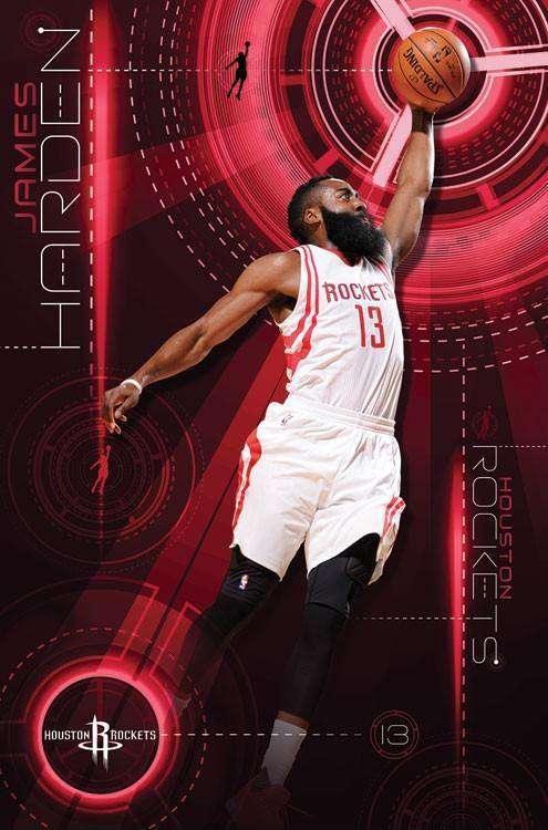 James Harden Houston Rockets 57 x 86cms NBA Poster