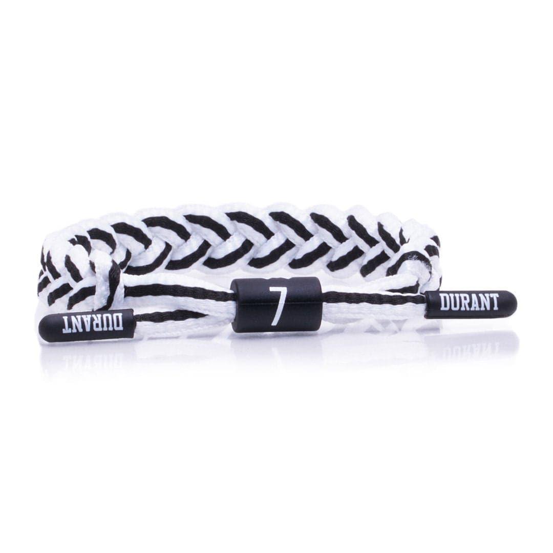 Kevin Durant Brooklyn Nets Rastaclat NBA Braided Bracelet - White/Black