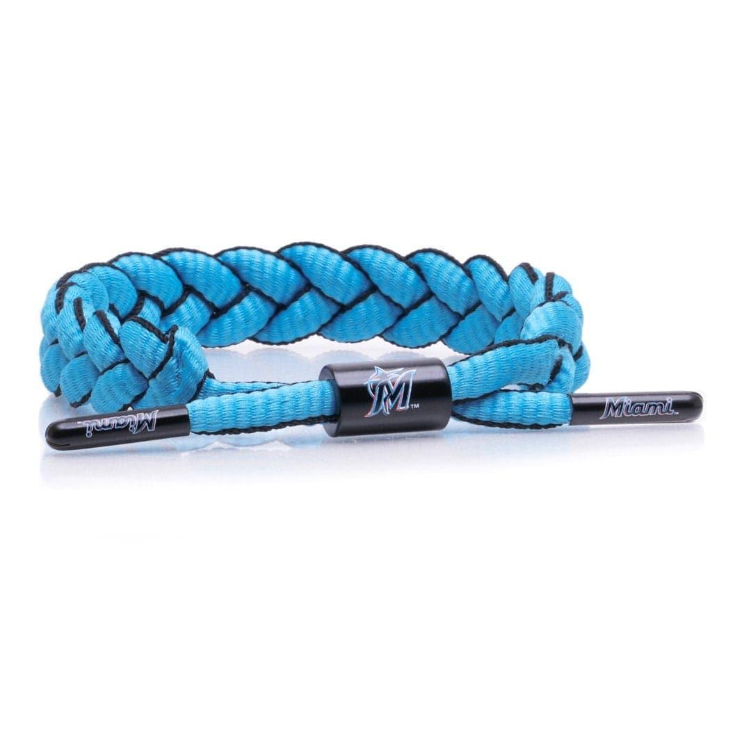 Miami Marlins Rastaclat MLB Braided Bracelet - Blue/Black