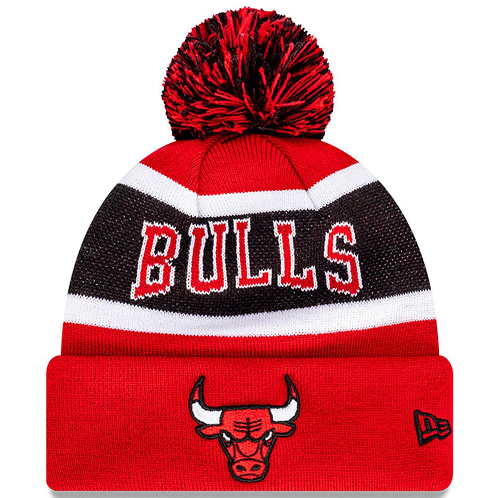 Chicago Bulls New Era NBA Team Wordmark Knit Beanie - Red