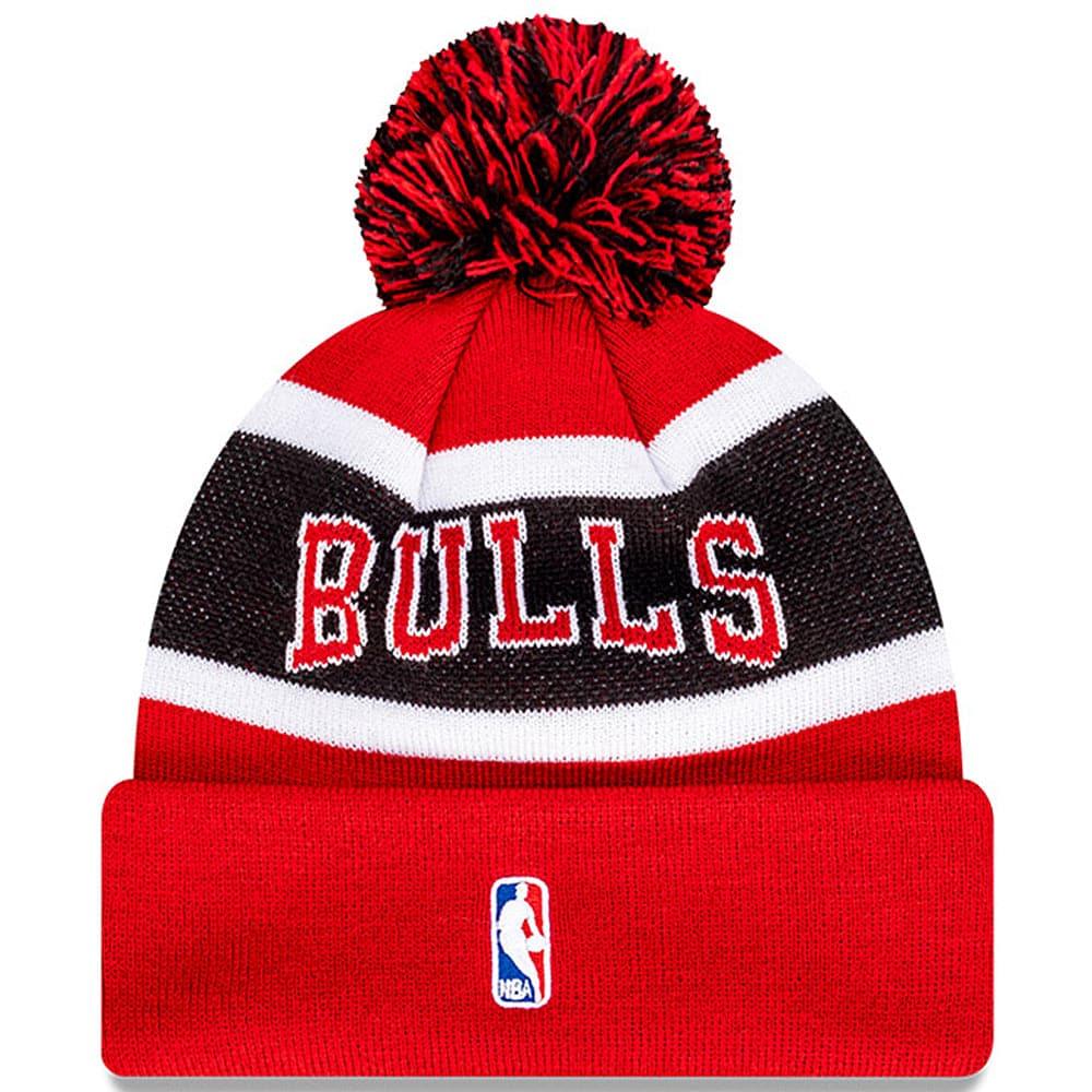 Chicago Bulls New Era NBA Team Wordmark Knit Beanie - Red