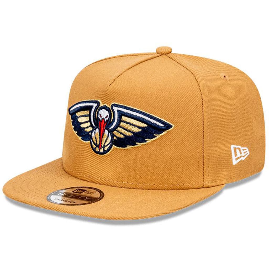 New Orleans Pelicans New Era NBA Team 9FIFTY A-Frame Snapback Hat - Wheat