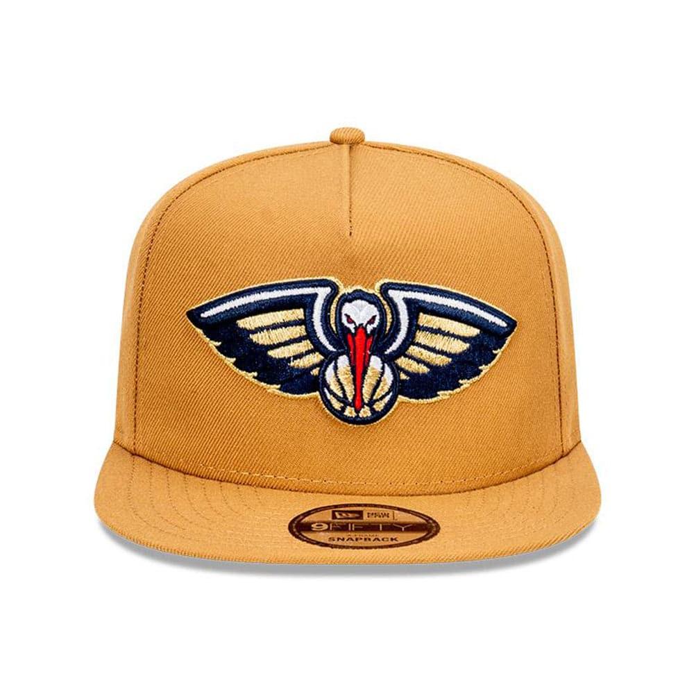 New Orleans Pelicans New Era NBA Team 9FIFTY A-Frame Snapback Hat - Wheat