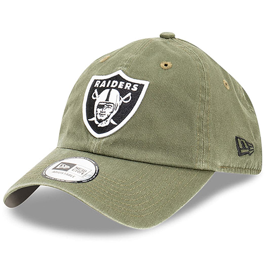 Las Vegas Raiders New Era NFL Team Washed Casual Classic Hat - Olive