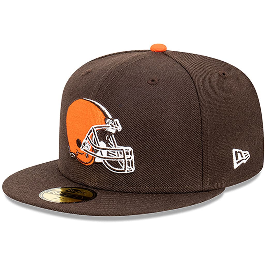 Cleveland Browns New Era NFL Back Script 59FIFTY Fitted Hat - Brown