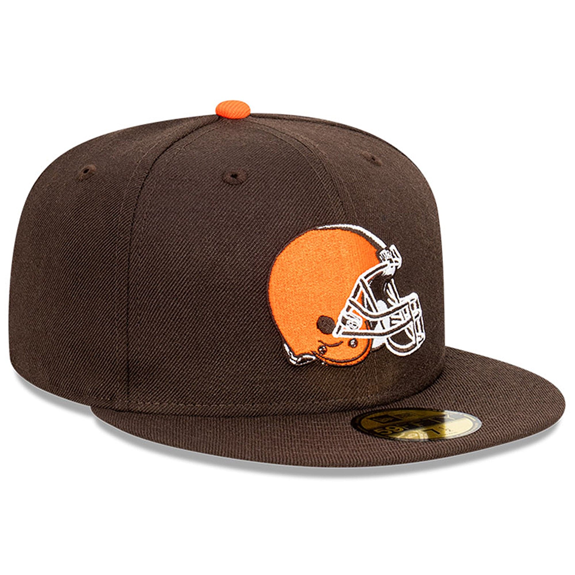 Cleveland Browns New Era NFL Back Script 59FIFTY Fitted Hat - Brown