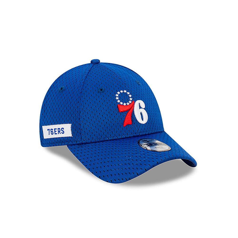 Youths Philadelphia 76ers New Era NBA Name Sidepatch Mesh 9FORTY Snapback Hat - Blue
