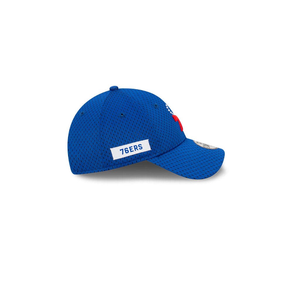 Youths Philadelphia 76ers New Era NBA Name Sidepatch Mesh 9FORTY Snapback Hat - Blue