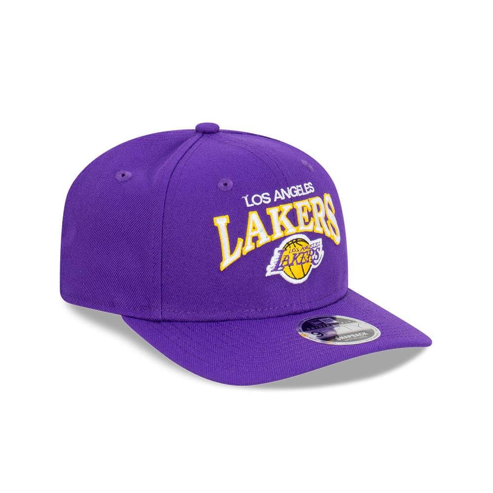 Youths Los Angeles Lakers New Era NBA Team Arch Pre-Curved OF 9FIFTY Snapback Hat - Purple