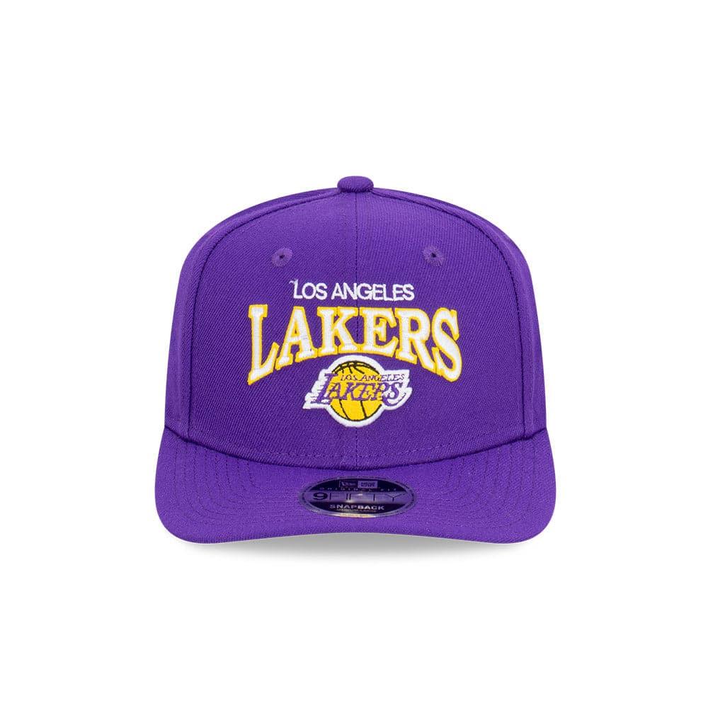 Youths Los Angeles Lakers New Era NBA Team Arch Pre-Curved OF 9FIFTY Snapback Hat - Purple