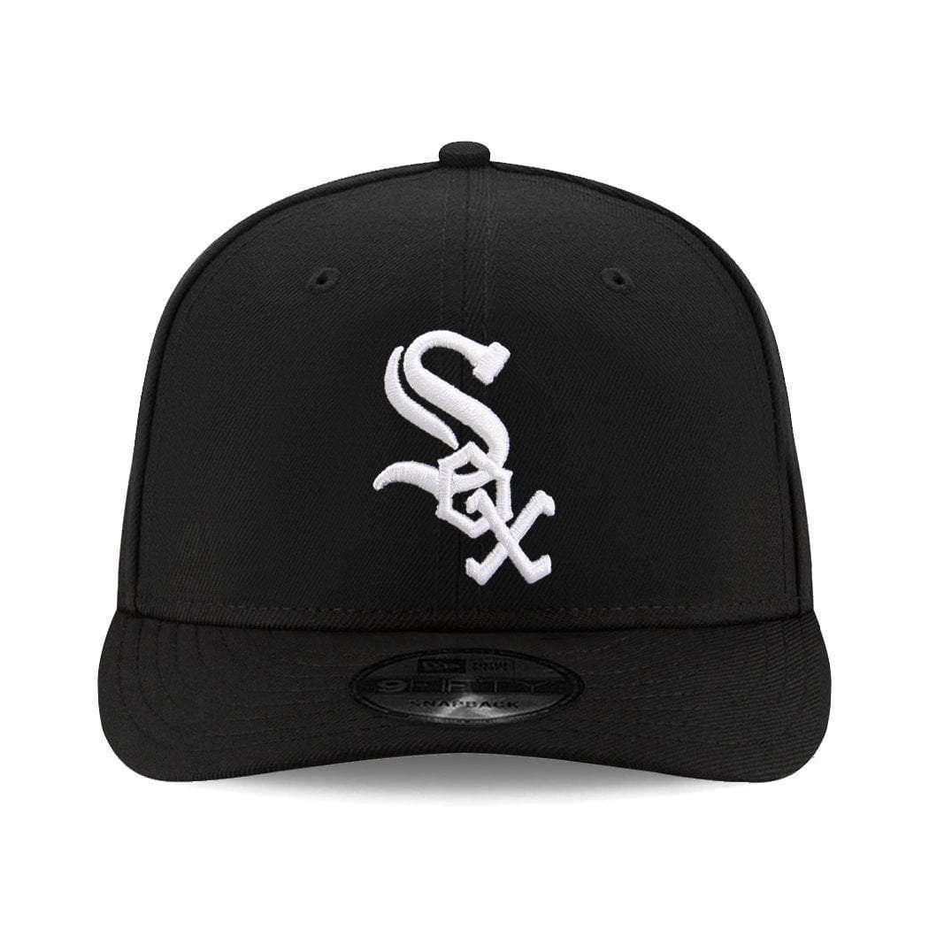 Chicago White Sox New Era MLB Pre-Curved Team 9FIFTY Snapback Hat - Black