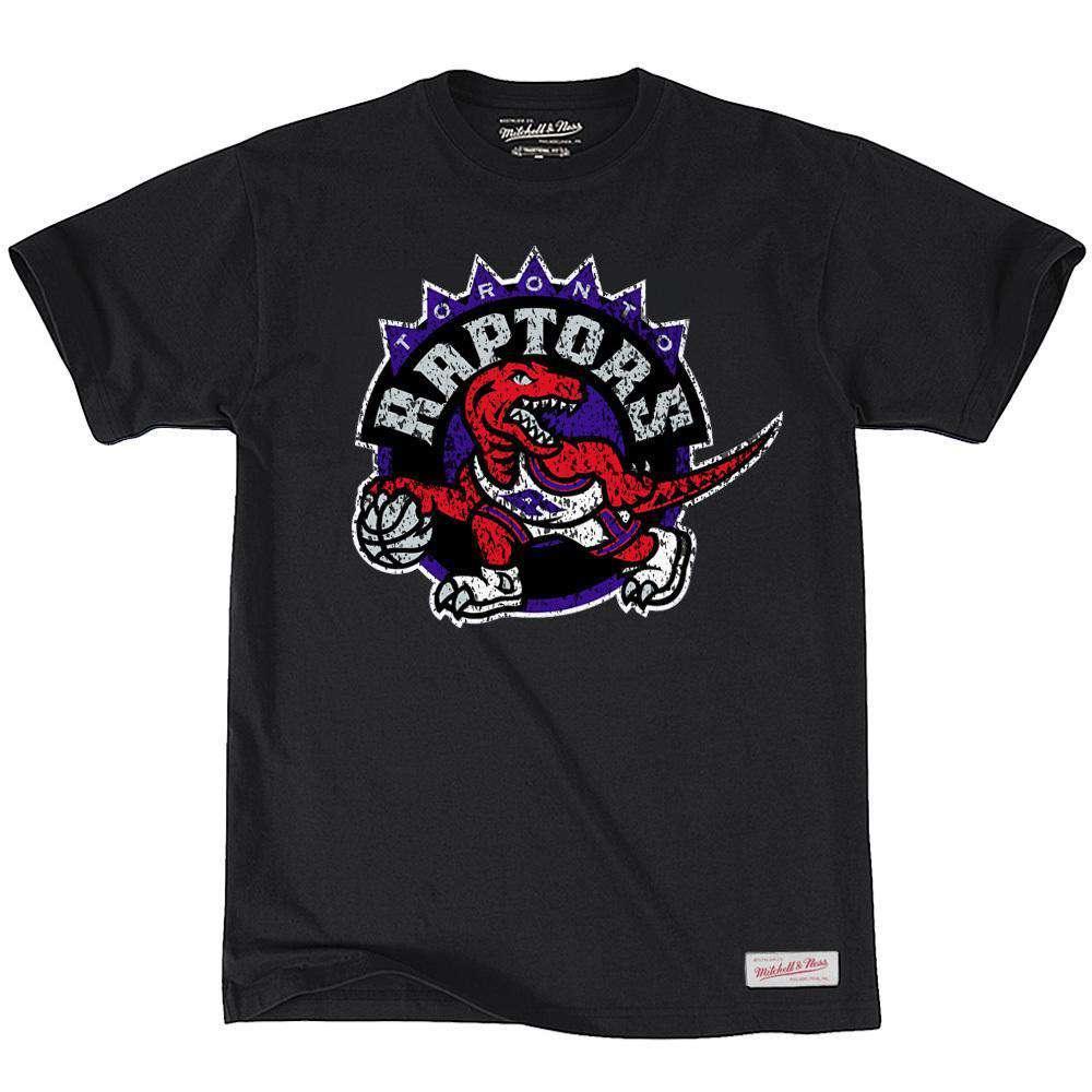 Toronto Raptors Mitchell & Ness NBA Distressed HWC T-Shirt - Black